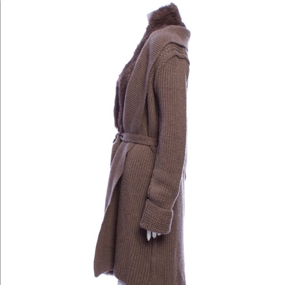 Armani Collezion Rabbit Fur Cardigan Sweater - Picture 3 of 10